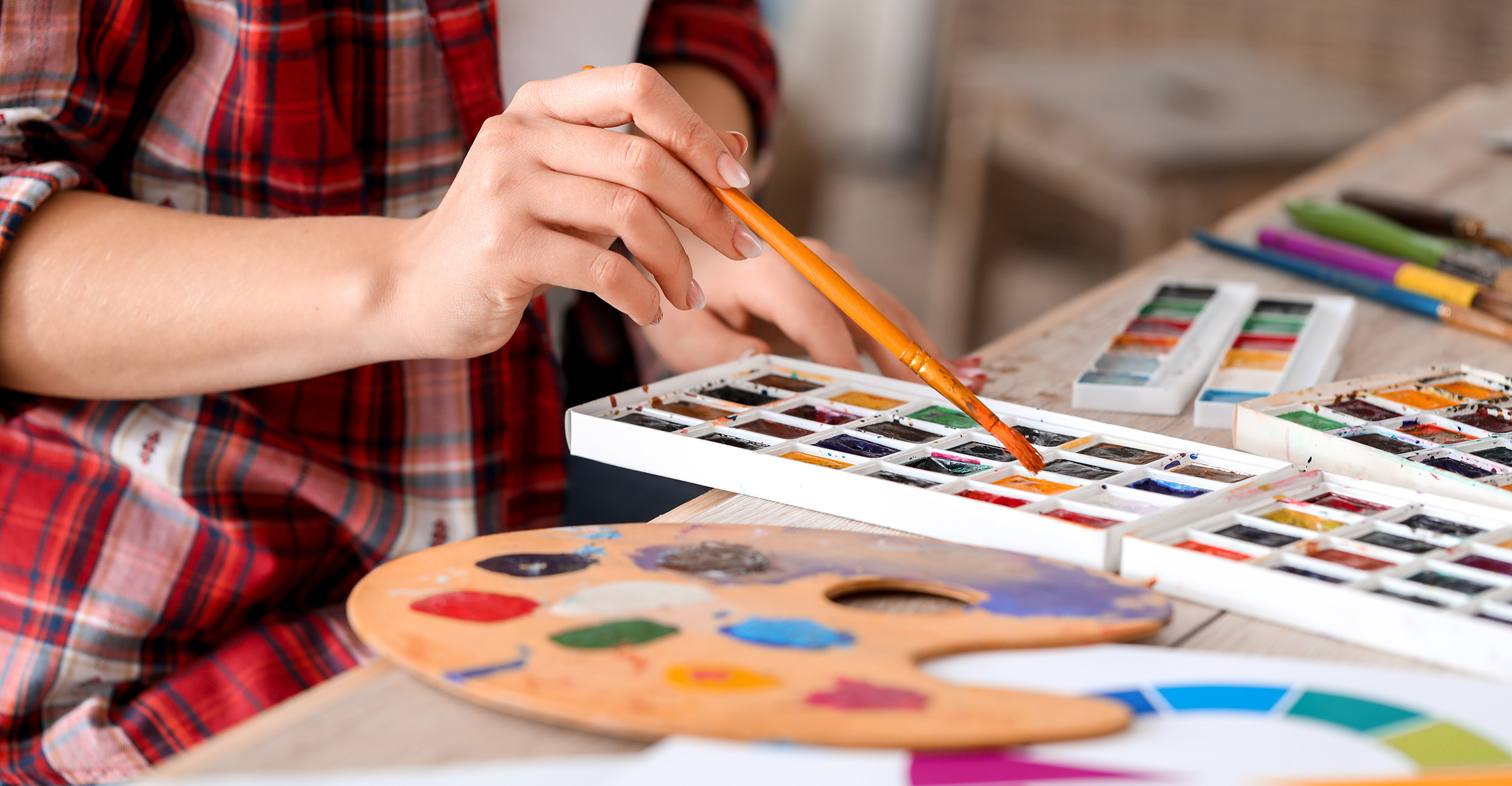 Beginning online watercolor course to focus on relaxation