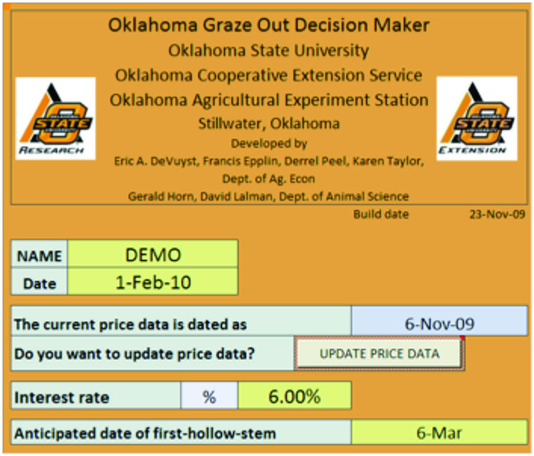 Producer info tab with operating note interest rate and the expected date of the first hollow stem data that has been input. Producer info tab with operating note interest rate and the expected date of the first hollow stem data that has been input.