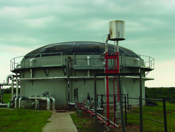 ASBR digester located on the Oklahoma State University Swine Research and Education Center.