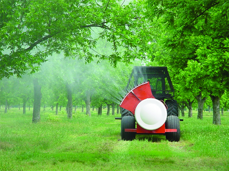  Airblast sprayer used for treating pecan orchards for pecan weevil and other pests.  