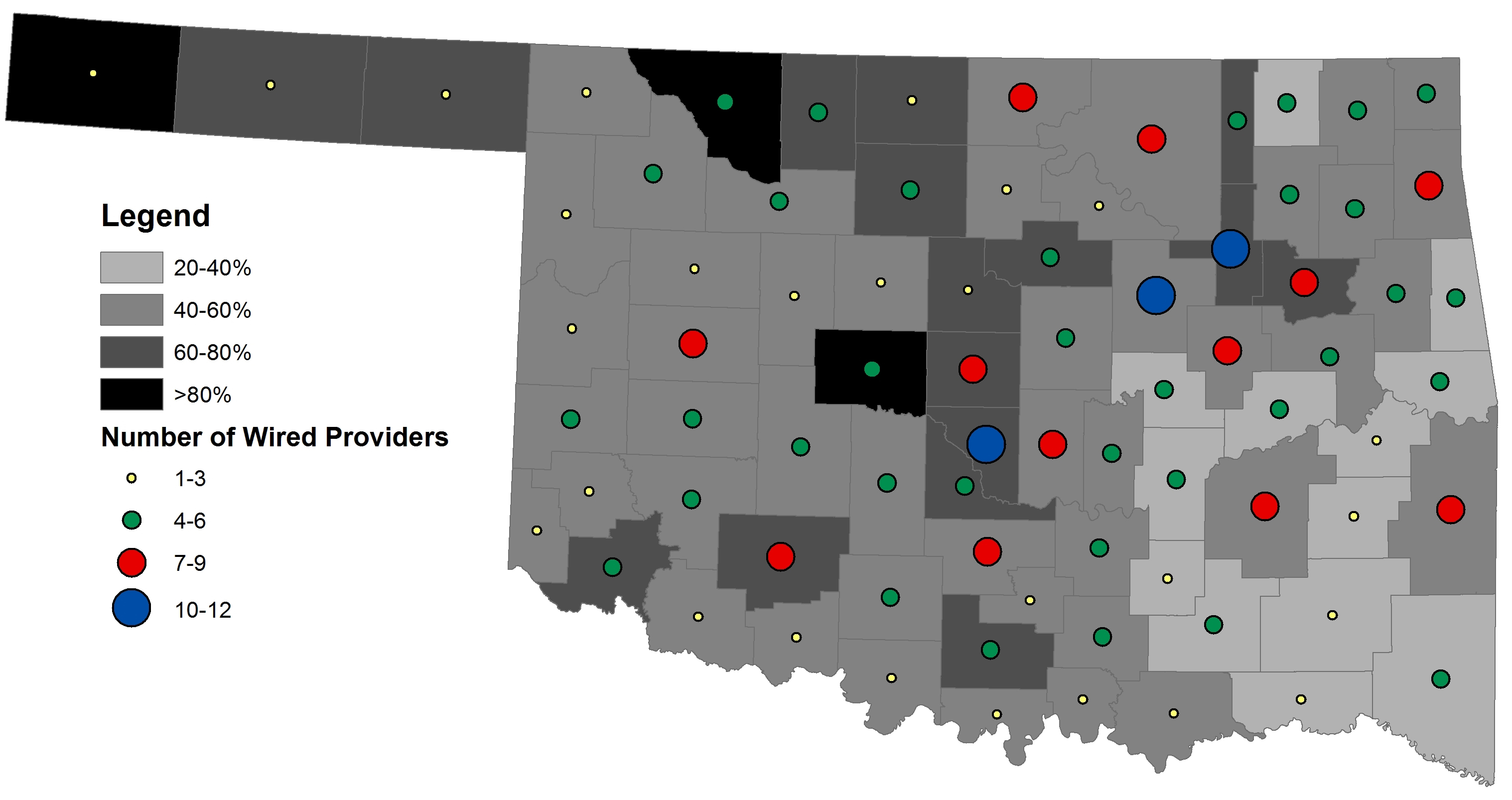 County-level Broadband Adoption Rates and Number of Wired Broadband Providers, 2013. County-level Broadband Adoption Rates and Number of Wired Broadband Providers, 2013.