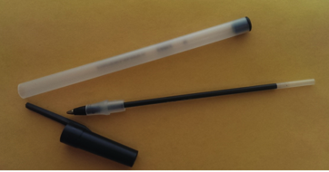 Semen samples can be shipped easily by placing them inside a hollowed-out ball point pen in place of the ink. When the cap is replaced, it will securely hold the straw for shipping.