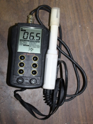 Combination EC and pH meter.