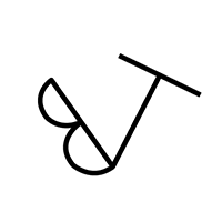 BVT Connected brand with a reversed B slanted backwards and forward-slanted T forming a V.
