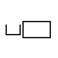 An open square next to a rectangle.