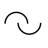 Two half circles offset horizontally.