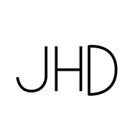 The letters J, H and D positioned closely together.
