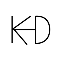 The letters K, H and D connected and overlapping to make a symbol.