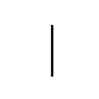 A straight vertical line.
