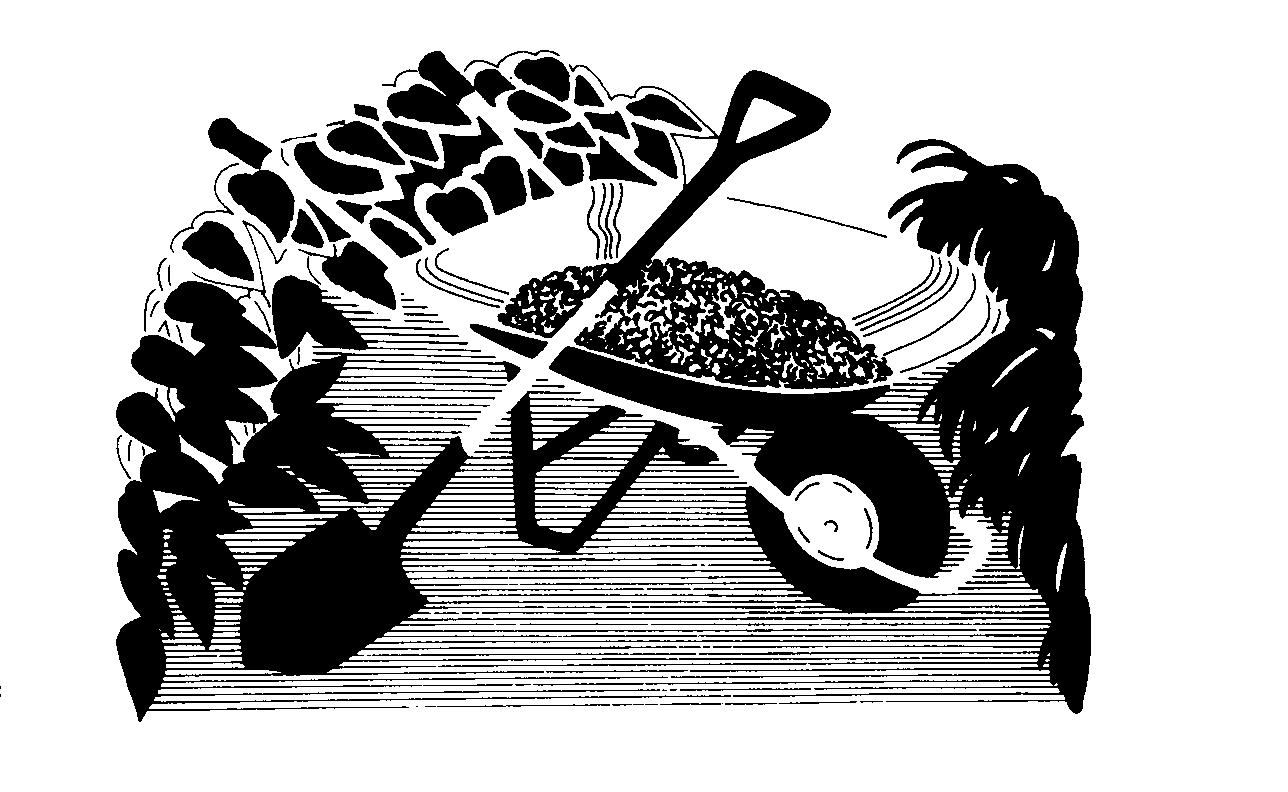 Figure 1 Garden Wheelbarrow and shovel
