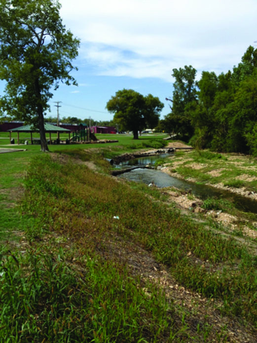 Tahlequah Creek Restoration Project in Tahlequah, Oklahoma (after).