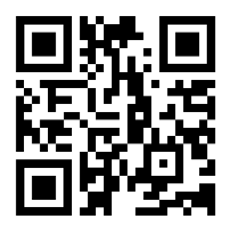 A black and white QR code. A black and white QR code.