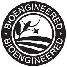 A round black stamp type symbol for bioengineered foods. A round black stamp type symbol for bioengineered foods.
