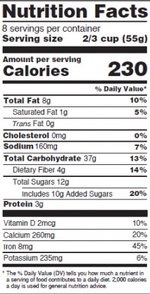  Proposed multi-serving Nutrition Facts label.