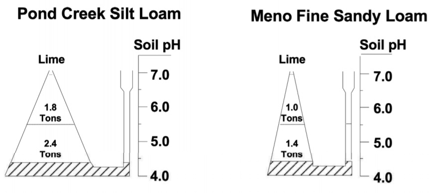 Reservoirs of soil solids in clayey vs. sandy soil.