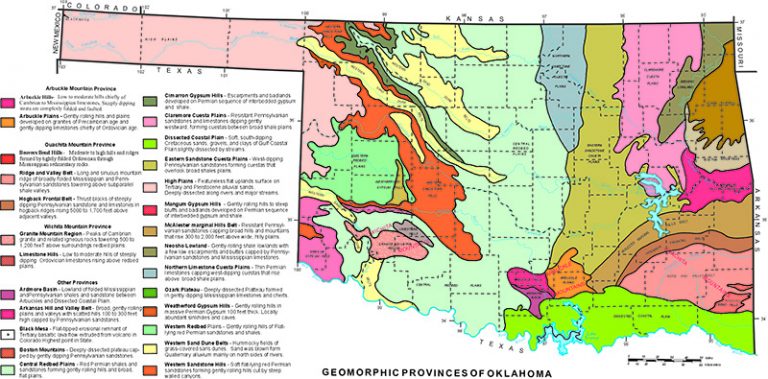 Geomorphic provinces of Oklahoma. Geomorphic provinces of Oklahoma.