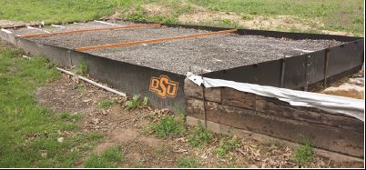 A box structure with an OSU logo on the side. A box structure with an OSU logo on the side.