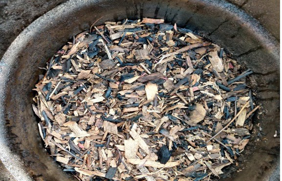 Partially converted biomass.