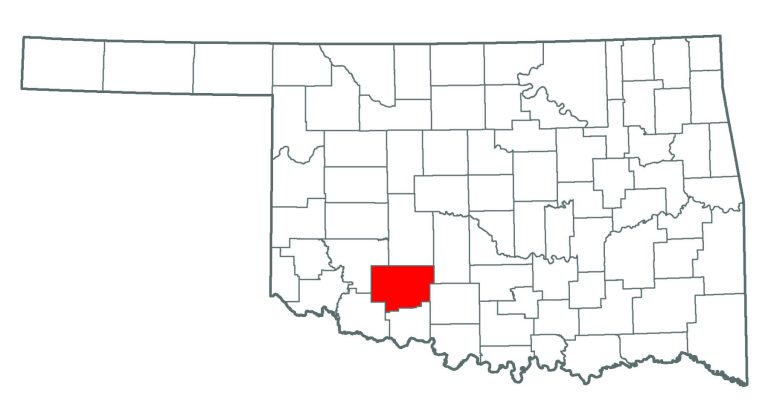 Oklahoma map showing where Princess Tree is.