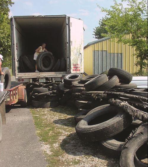 A tire-collection event.