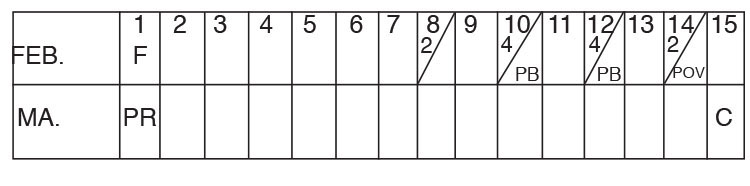 Portion of breeding record Portion of breeding record