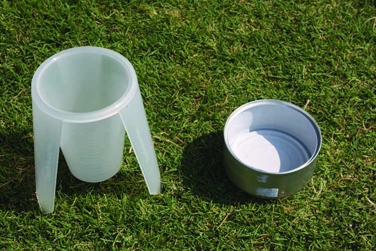 Catch cup for simple irrigation audit.