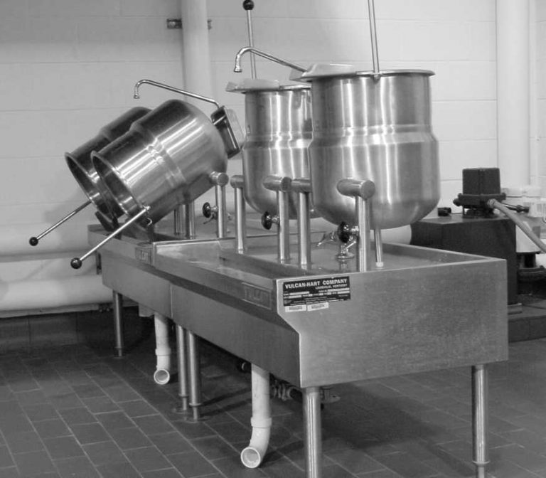 Tabletop, gravity-drained kettles.