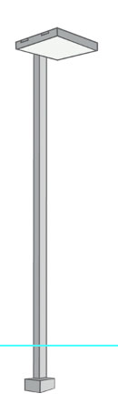 A pole light fixture.