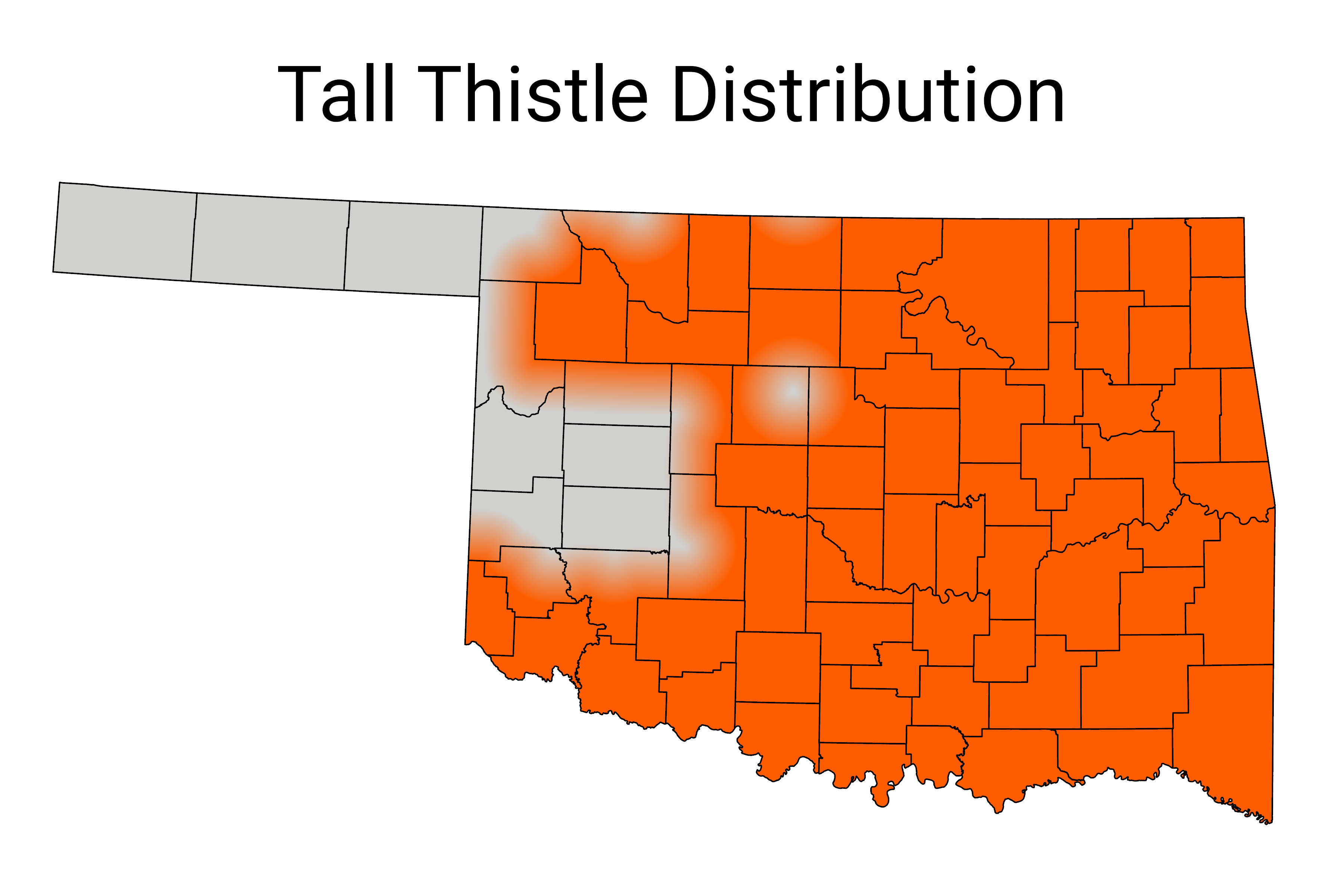 Tall thistle distribution map