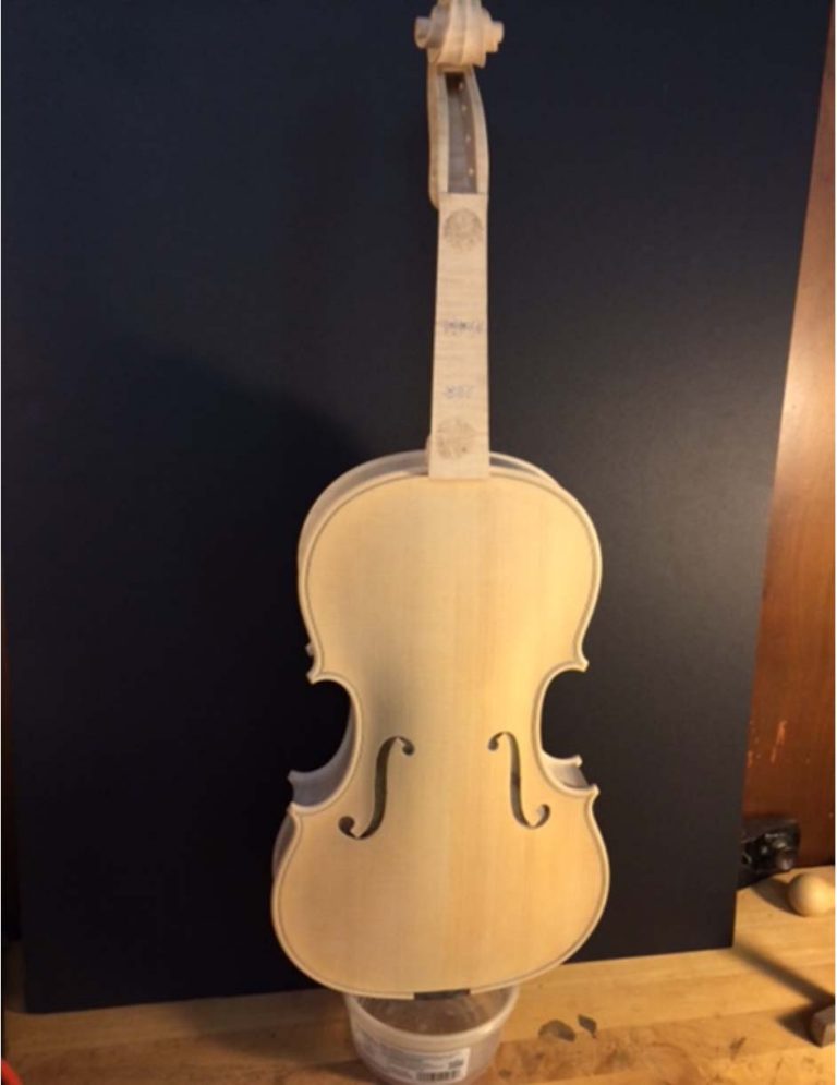A semi-finished violin.