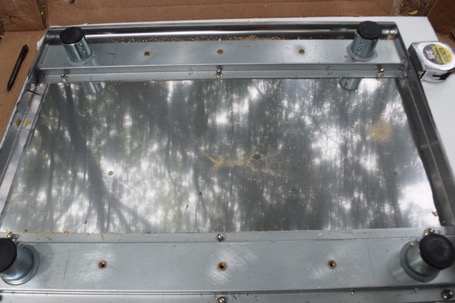 A steel support board mounted with the help of rivnuts