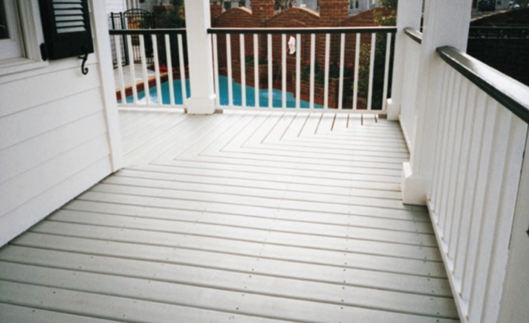 Application of wood plastic composites as decking.