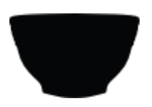 Black breakfast bowl.