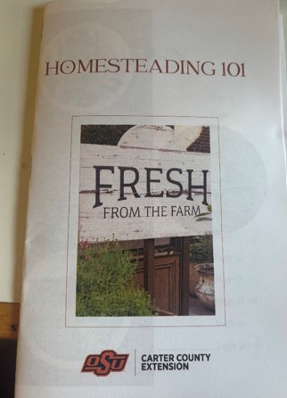 The front page of a Homesteading 101 booklet from the Carter County Extension.