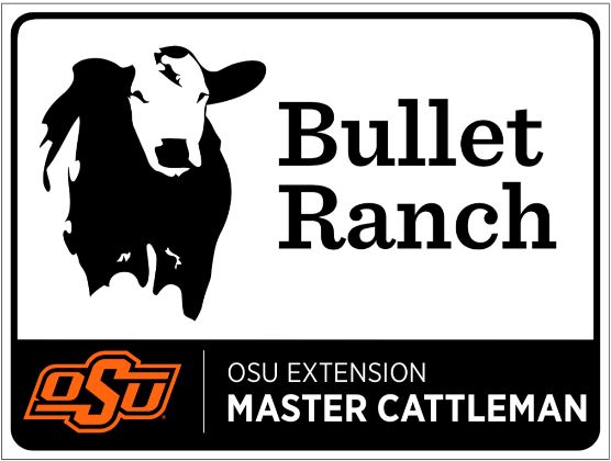 Bullet Ranch logo and OSU Extension Master Cattleman logo