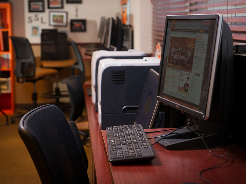 Office chair and computer desk. Office chair and computer desk.