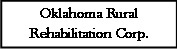 Oklahoma Rural Rehabilitation Corp logo. 