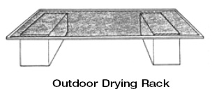 Sketch of outdoor drying rack.