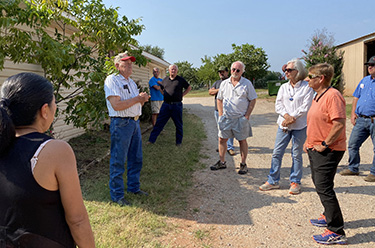 Outside class with instuctor