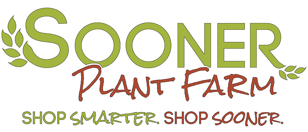 Sooner Plant Farm Logo Sooner Plant Farm logo with yellow leaves and the slogan “Shop Smarter, Shop Sooner.”
