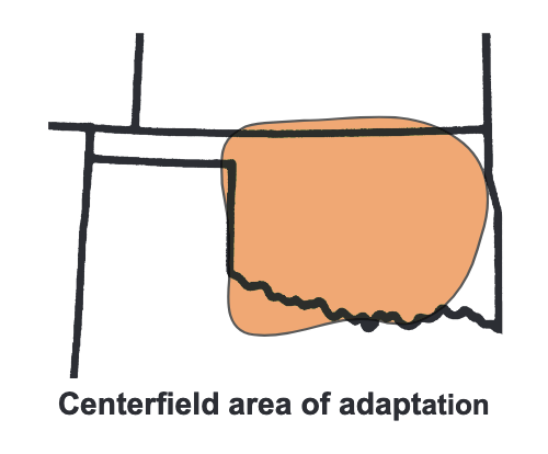 Centerfield area of adaptation.