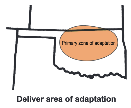 Deliver wheat area of adaptation.