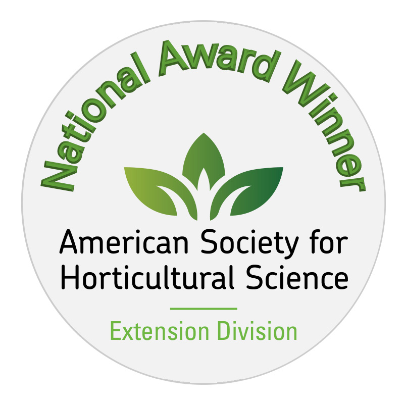 National Award Winner logo for the American Society for Horticulture Science.